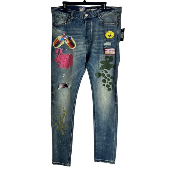 Billionaire Boys Club Moonrocks Slim Fit Jeans Size 38 - Picture 3 of 13